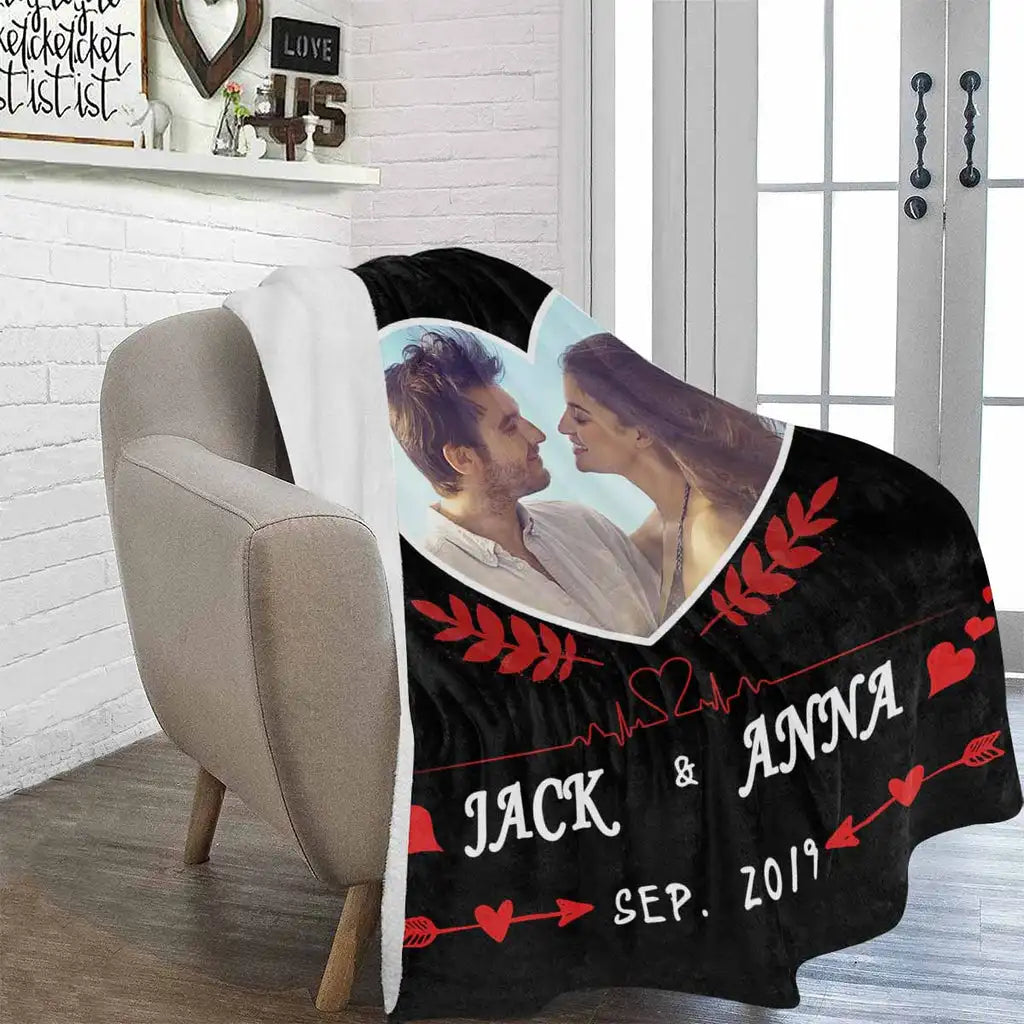 I Love You Custom Blanket Gift for Couples