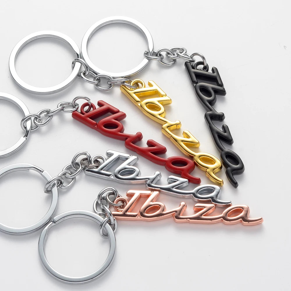 Brand metal logo car keychain