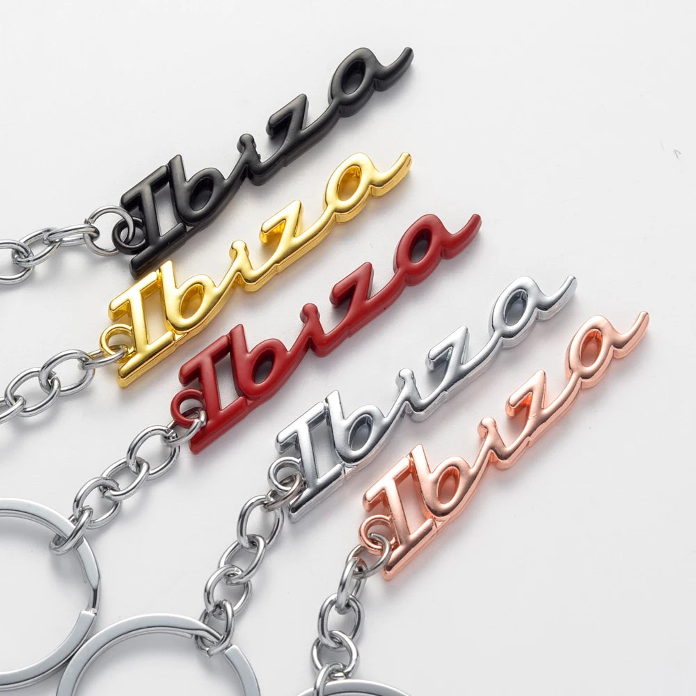 Brand metal logo car keychain