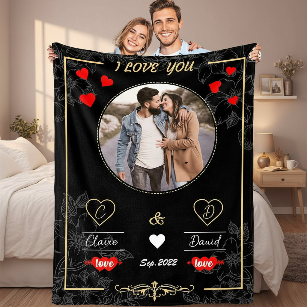 Heart Bloom Custom Couple's Fleece
