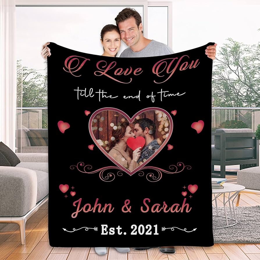 Romantic Milestones Personalized Blanket