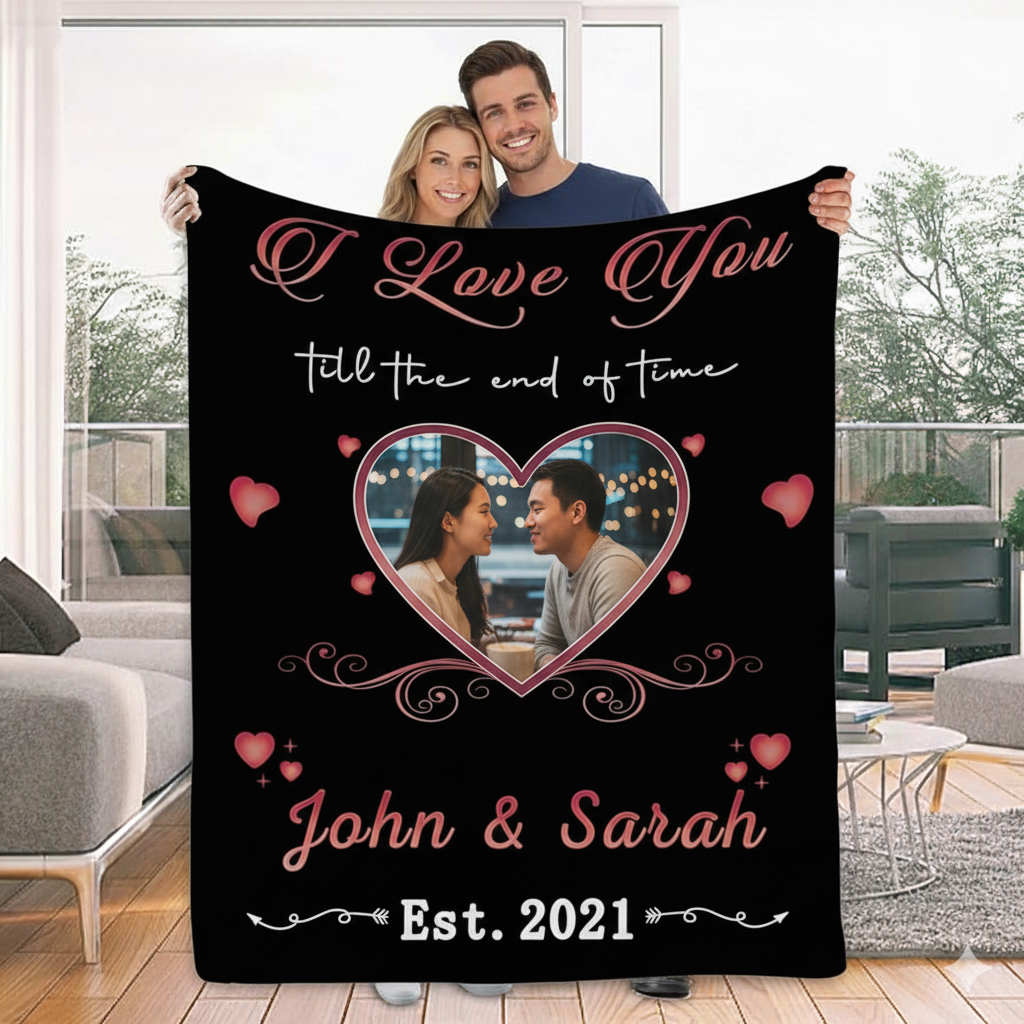 Romantic Milestones Personalized Blanket