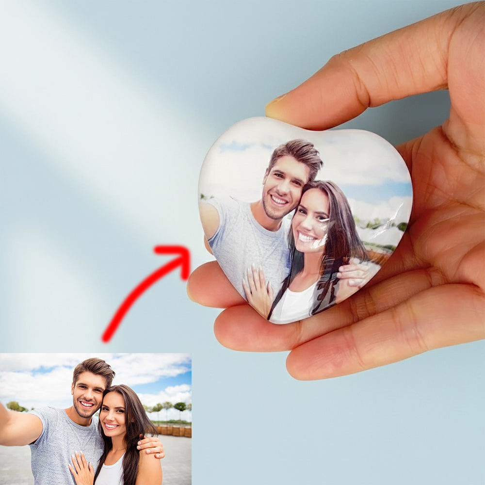 Personalized photo refrigerator magnets