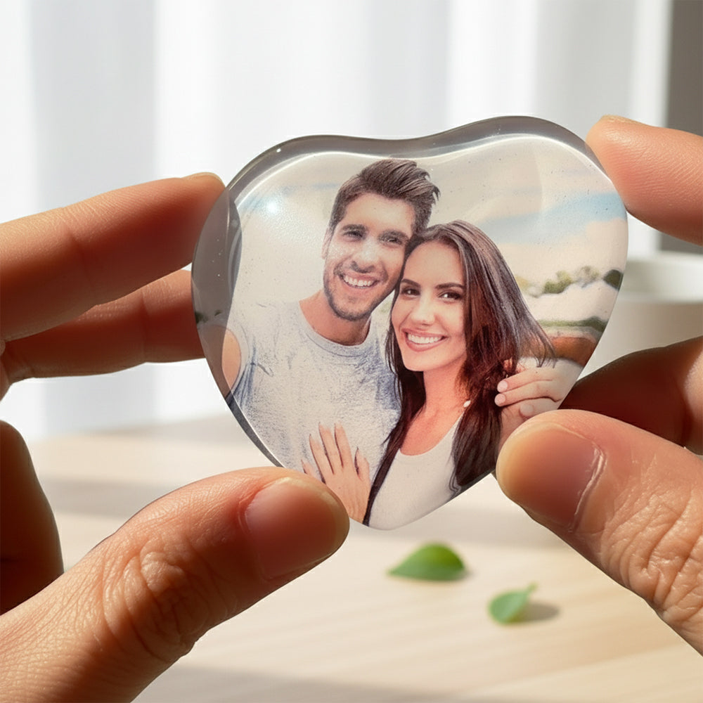 Personalized photo refrigerator magnets