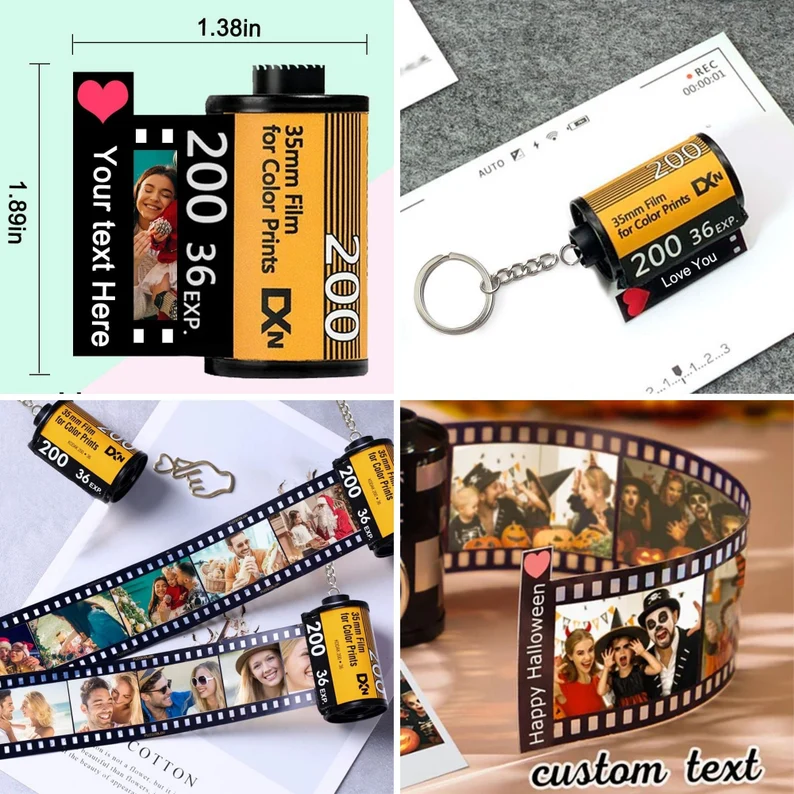Personalized Film Roll Keychain