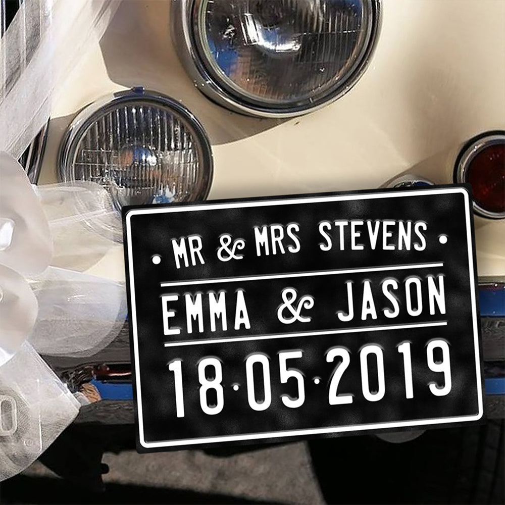 ”The Story of Us“ Custom Couple Metal Sign - Personalised Vintage Valentine's Plaque