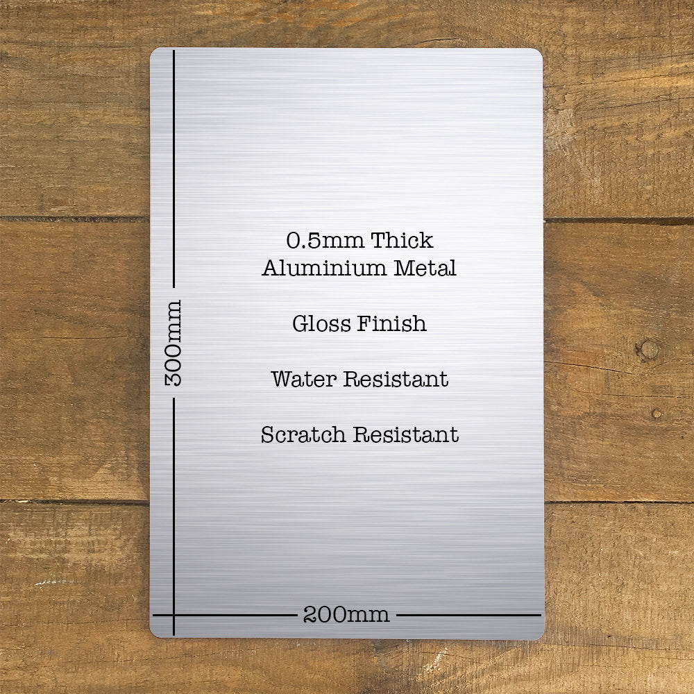 ”The Story of Us“ Custom Couple Metal Sign - Personalised Vintage Valentine's Plaque