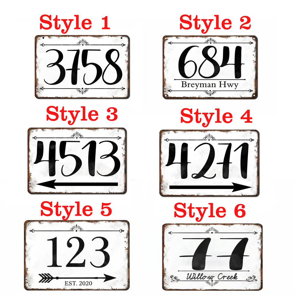 Hanging Custom Address numbers Sign Cute Farmhouse Style