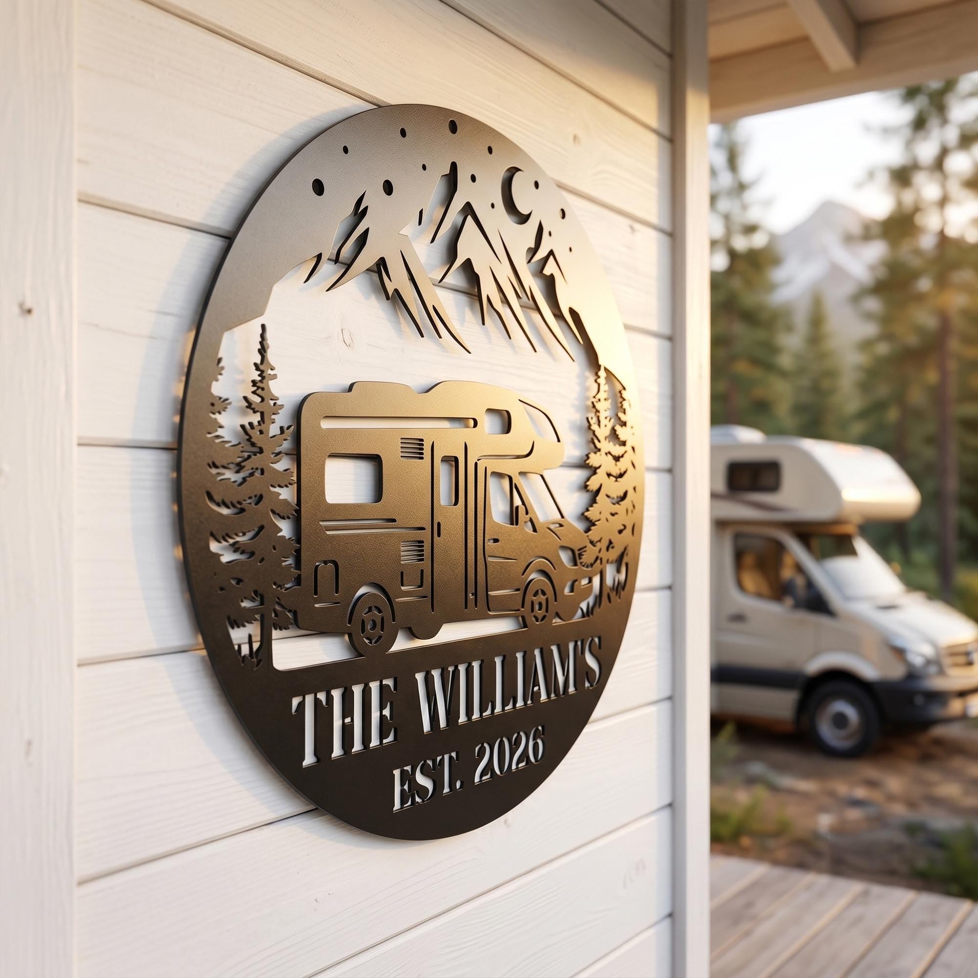 Personalized RV Photo Metal Sign