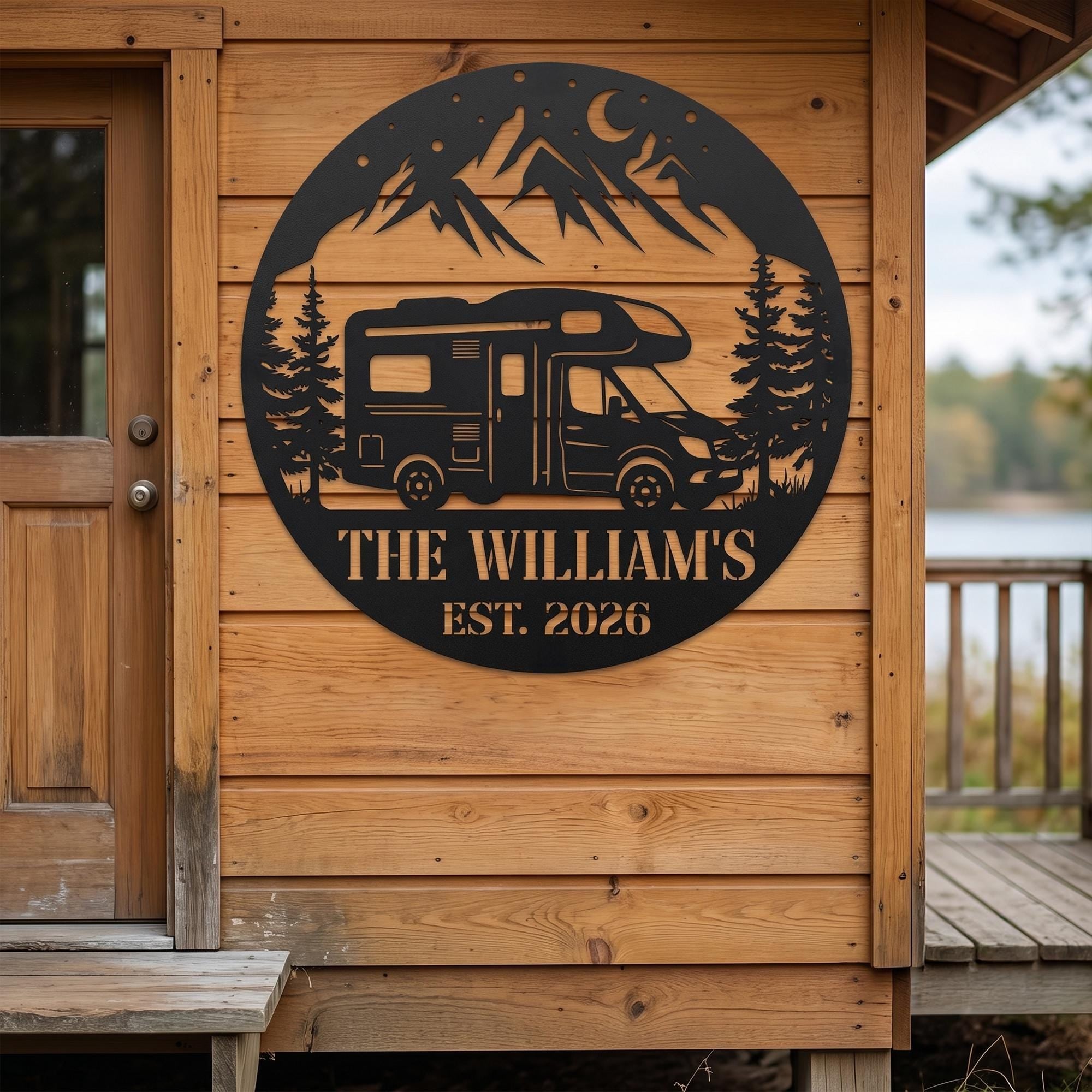 Personalized RV Photo Metal Sign