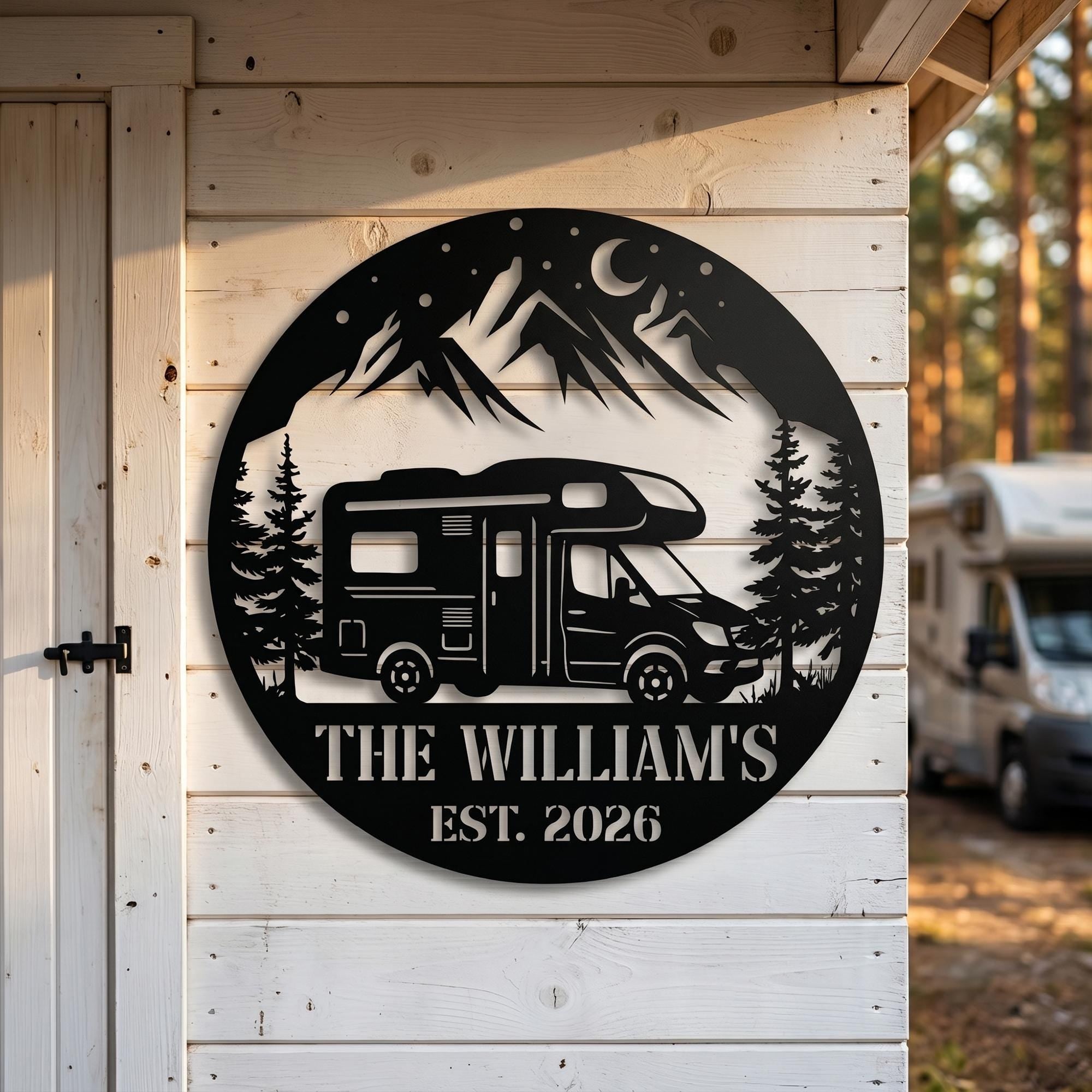 Personalized RV Photo Metal Sign