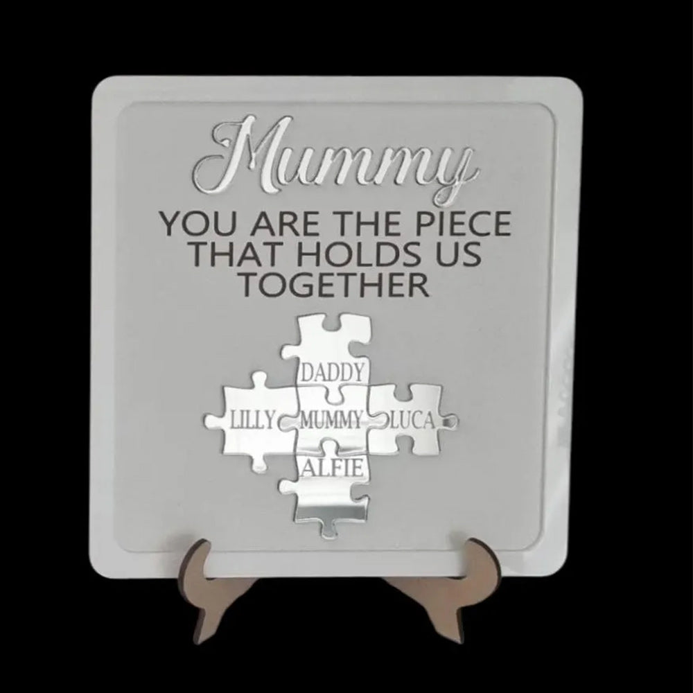 Personalised Mum Puzzle Family Sign Gift