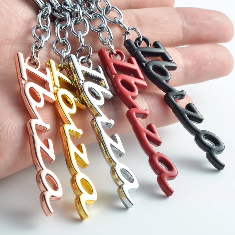 Brand metal logo car keychain