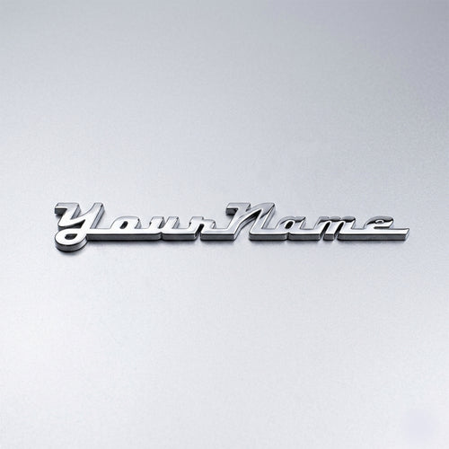Custom Car Badge – Polished Stainless Steel Logo for Classic or Restomod – Multiple Fonts
